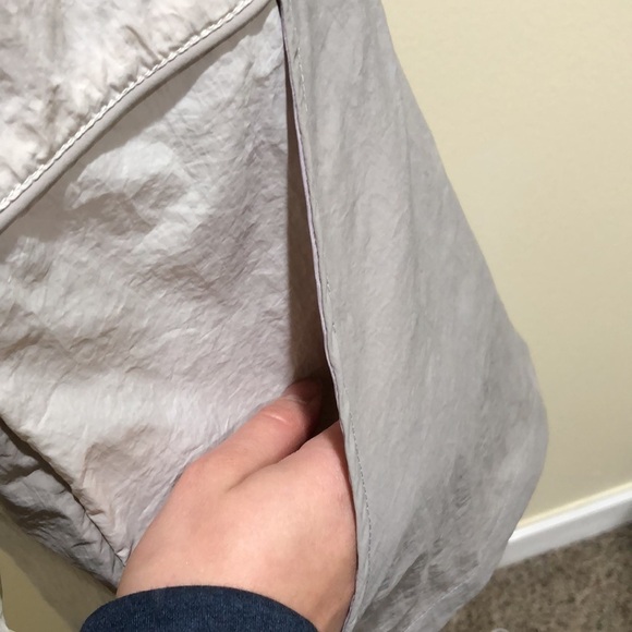 NWOT Thred & Supply Windbreaker Hooded Anorak Jacket Size Small Cream Gray - Picture 4 of 10